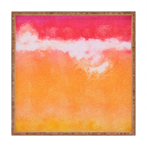 Laura Trevey Tangerine Tie Dye Square Tray