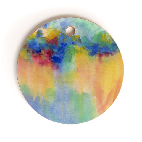 Laura Trevey Top Of The Cliff Cutting Board Round