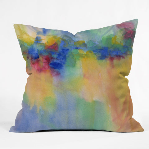Laura Trevey Top Of The Cliff Outdoor Throw Pillow