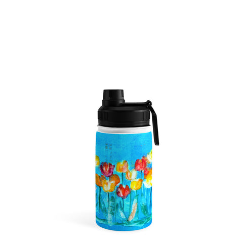 Laura Trevey Tulips in Blue Water Bottle