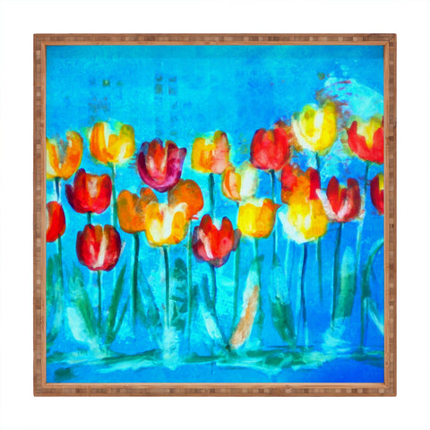 Laura Trevey Tulips in Blue Square Tray