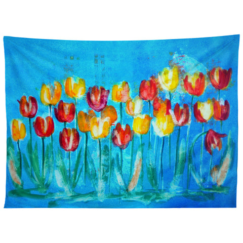 Laura Trevey Tulips in Blue Tapestry