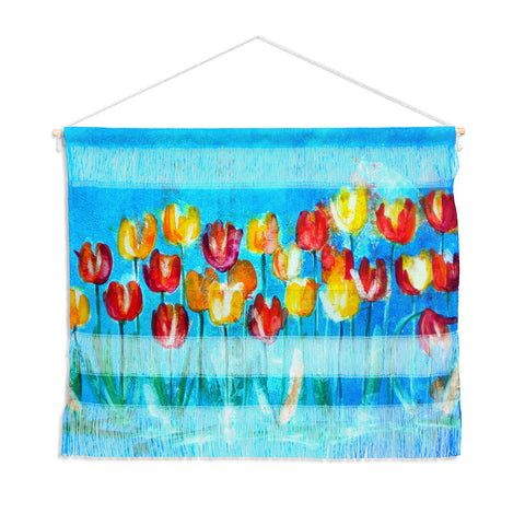 Laura Trevey Tulips in Blue Wall Hanging Landscape