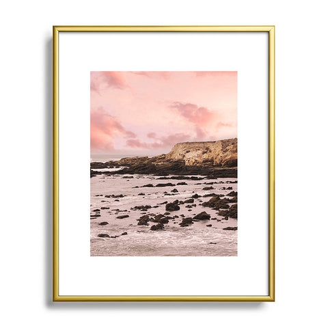 LBTOMA Beach Cliffs Metal Framed Art Print