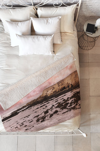 LBTOMA Beach Cliffs Fleece Throw Blanket