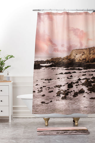 LBTOMA Beach Cliffs Shower Curtain And Mat