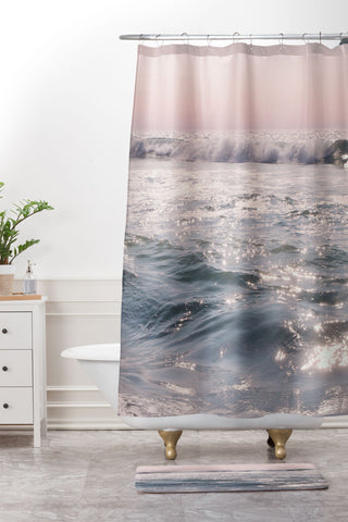 LBTOMA Sunset Dreams Shower Curtain And Mat