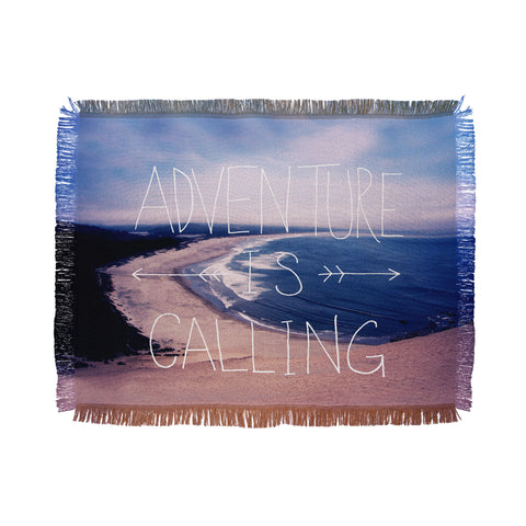 Leah Flores Adventure Is Calling Throw Blanket