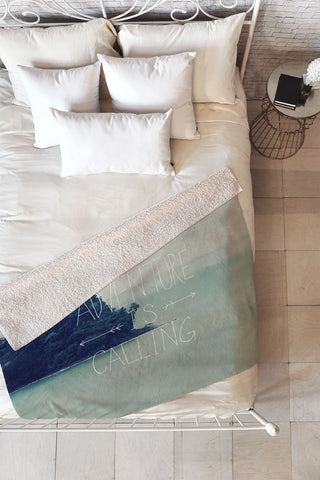 Leah Flores Adventure Island Fleece Throw Blanket