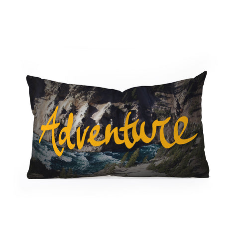 Leah Flores Adventure River Oblong Throw Pillow
