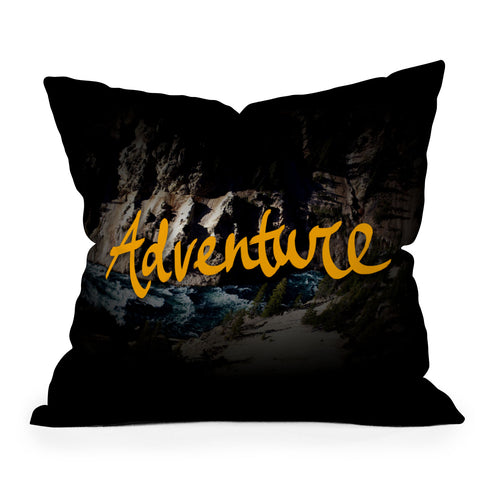 Leah Flores Adventure River Throw Pillow