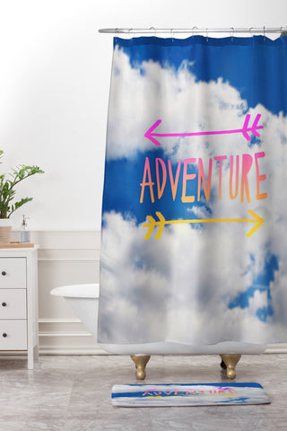 Leah Flores Adventure Sky Shower Curtain And Mat