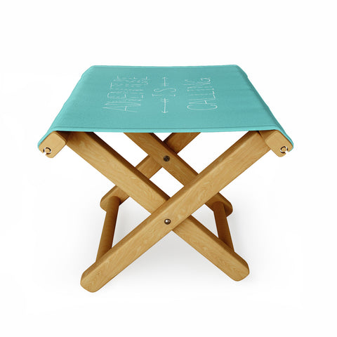 Leah Flores Adventure Typography Folding Stool