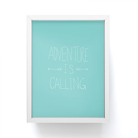 Leah Flores Adventure Typography Framed Mini Art Print