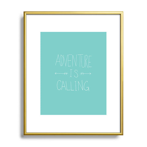 Leah Flores Adventure Typography Metal Framed Art Print