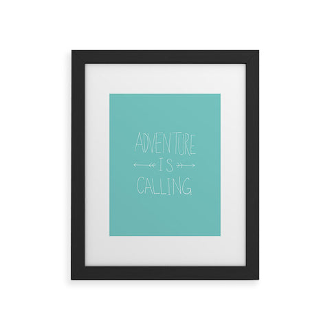 Leah Flores Adventure Typography Framed Art Print