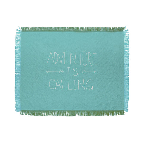 Leah Flores Adventure Typography Throw Blanket