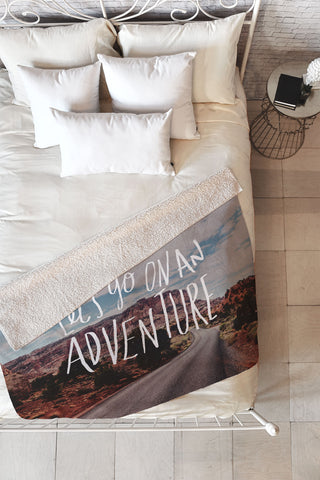Leah Flores Adventure Utah Fleece Throw Blanket