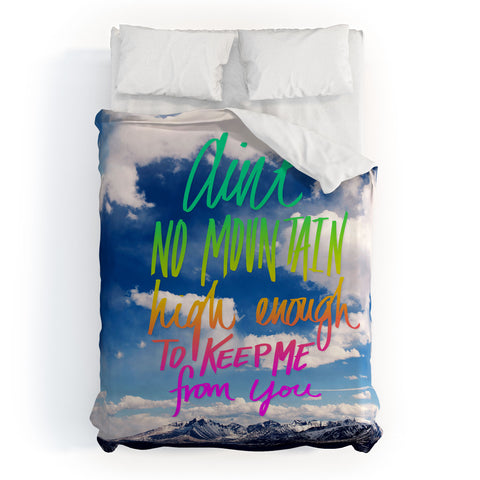 Leah Flores Aint No Mountain Duvet Cover