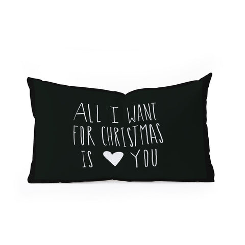 Leah Flores All I Want for Christmas Is You Oblong Throw Pillow