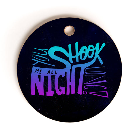 Leah Flores All Night Long Cutting Board Round