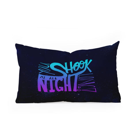 Leah Flores All Night Long Oblong Throw Pillow