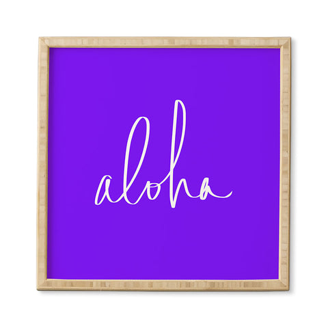 Leah Flores Aloha Purple Framed Wall Art