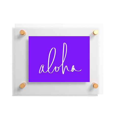 Leah Flores Aloha Purple Floating Acrylic Print