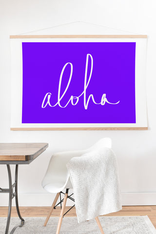 Leah Flores Aloha Purple Art Print And Hanger