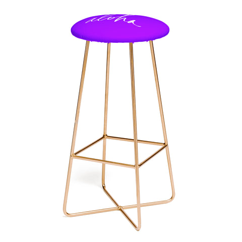 Leah Flores Aloha Purple Bar Stool