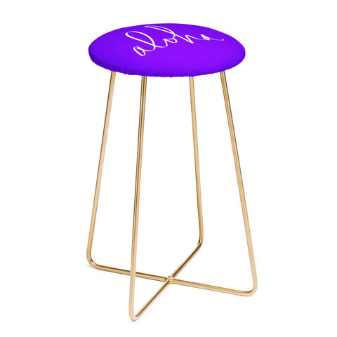 Leah Flores Aloha Purple Counter Stool