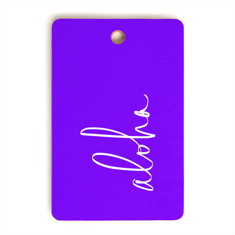 Leah Flores Aloha Purple Cutting Board Rectangle