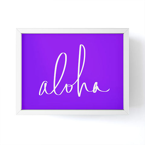 Leah Flores Aloha Purple Framed Mini Art Print