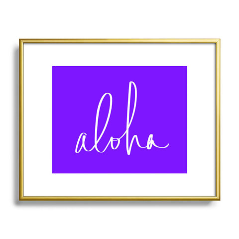 Leah Flores Aloha Purple Metal Framed Art Print