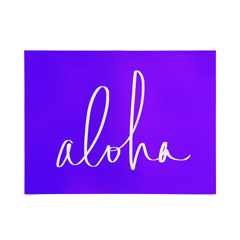 Leah Flores Aloha Purple Poster