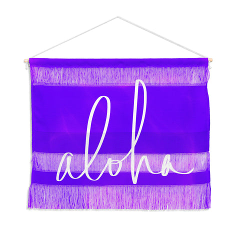 Leah Flores Aloha Purple Wall Hanging Landscape