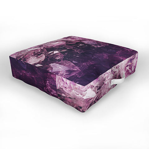 Leah Flores Amethyst Gemstone Outdoor Floor Cushion