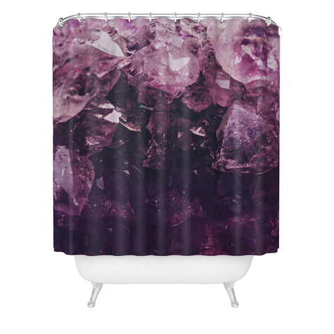Leah Flores Amethyst Gemstone Shower Curtain