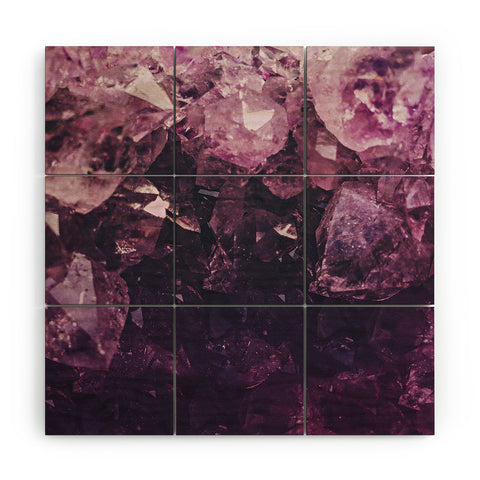 Leah Flores Amethyst Gemstone Wood Wall Mural