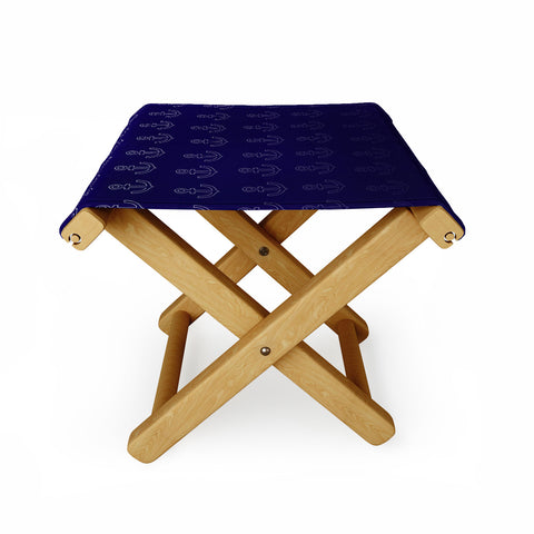 Leah Flores Anchor Pattern Folding Stool