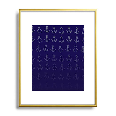 Leah Flores Anchor Pattern Metal Framed Art Print