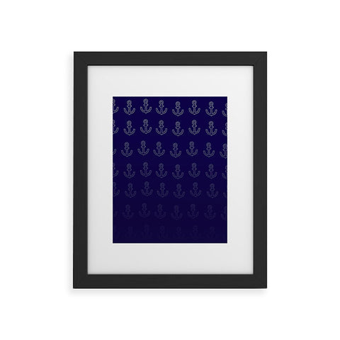 Leah Flores Anchor Pattern Framed Art Print