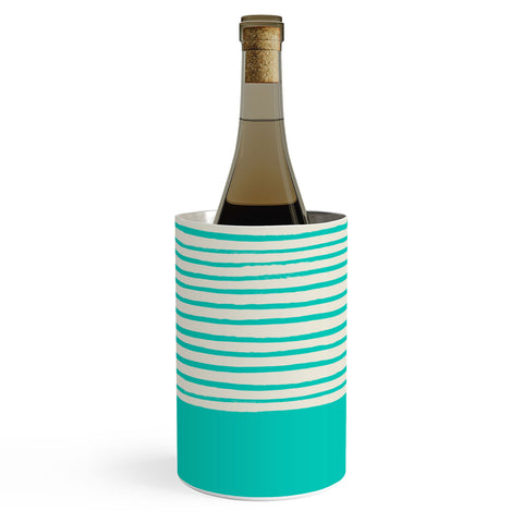 Leah Flores Aqua x Stripes Wine Chiller