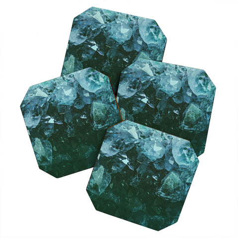 Leah Flores Aquamarine Gemstone Coaster Set