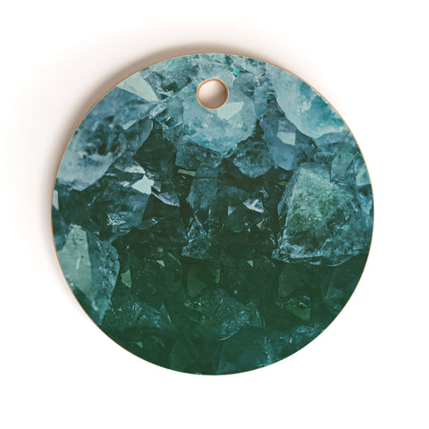 Leah Flores Aquamarine Gemstone Cutting Board Round