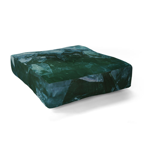 Leah Flores Aquamarine Gemstone Floor Pillow Square