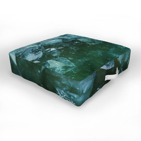 Leah Flores Aquamarine Gemstone Outdoor Floor Cushion