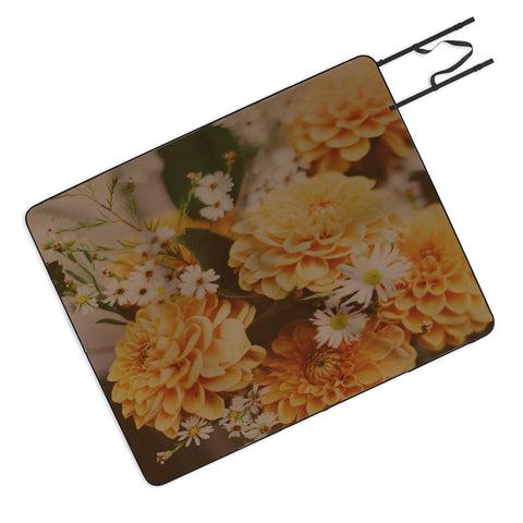 Leah Flores Autumn Floral Picnic Blanket