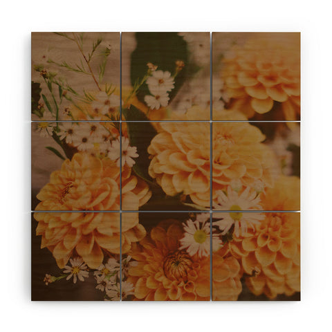 Leah Flores Autumn Floral Wood Wall Mural