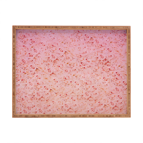 Leah Flores Bed Of Roses Rectangular Tray